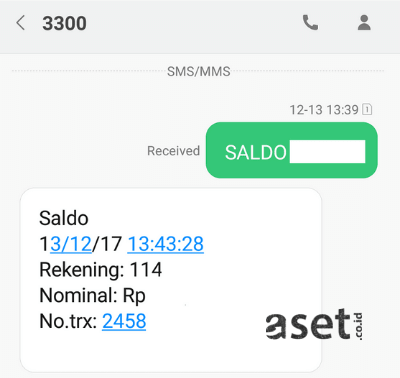 CEK SALDO BANK BRI LEWAT SMS