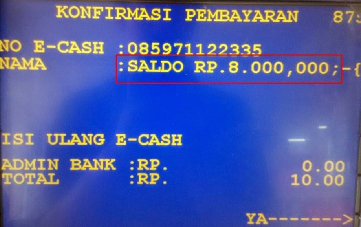 Salah-Memasukkan-Nomor-PIN ATM Tidak Bisa Cek Saldo